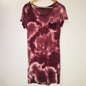 Maroon Tie Dye Summer Dress